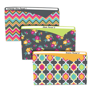 C-Line® Write-on Fashion Poly File Jackets, Straight Tab, Letter Size, Assorted Colors, 6-pack freeshipping - TVN Wholesale